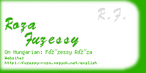 roza fuzessy business card